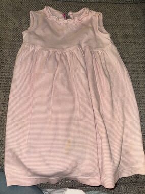 Peggy Green Size 3-4 Pink Ruffle Neck Sleeveless Nightgown (stains as pictured)